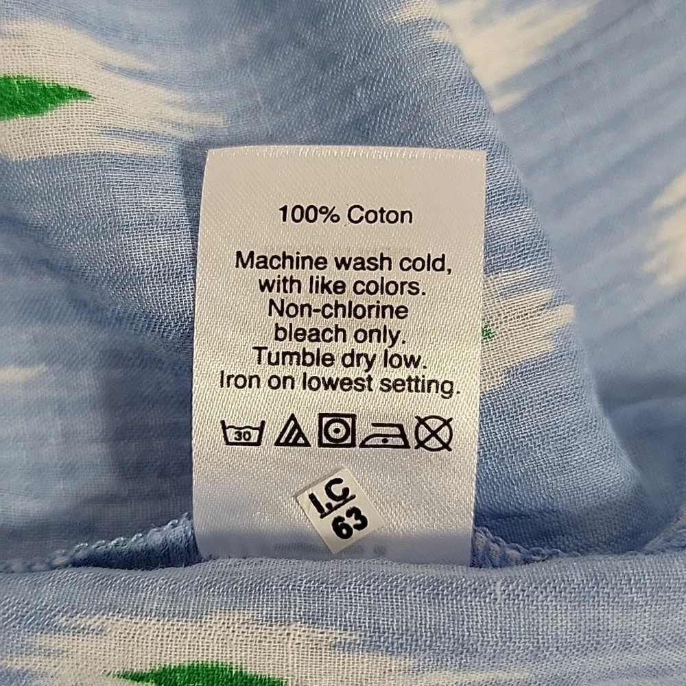 J. Crew Women's Blue White Green W/ Bow Accent Sleeveless Top, L NWT - Picture 7 of 7